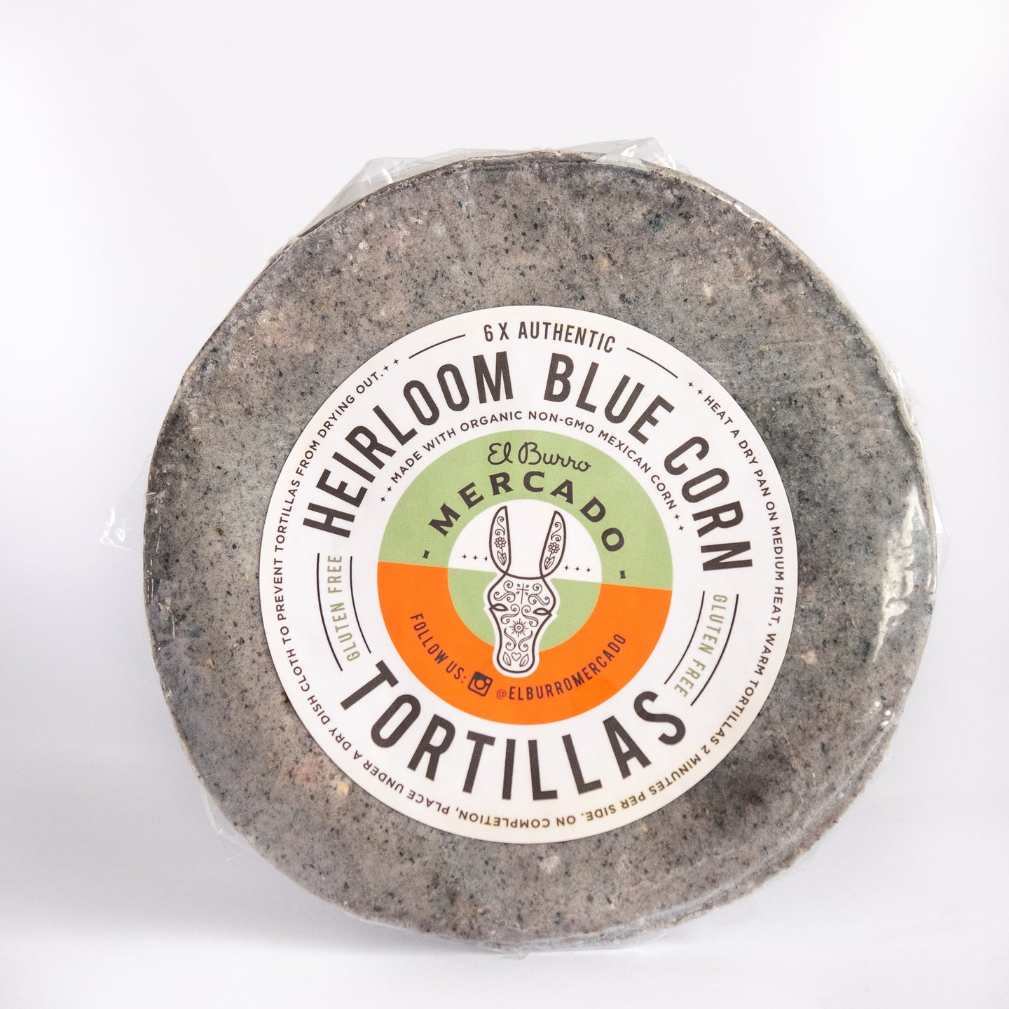 6 Blue Mexican Heirloom Corn Tortillas