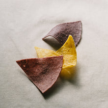 Load image into Gallery viewer, Rainbow Heirloom Corn Tortilla Chips 250g